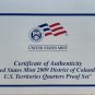2009 DC & US Territories Quarters Proof Set "Q09"