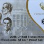 2016 Presidential $1 Coin Proof Set "16P3"