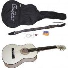38" White Acoustic Guitar With Accessories (dsp)
