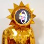 3D fan display mirror head, mirror sunflower head, mirror helmet