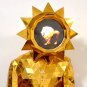 3D fan display mirror head, mirror sunflower head, mirror helmet