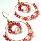 Pink Crystal Boho Earrings