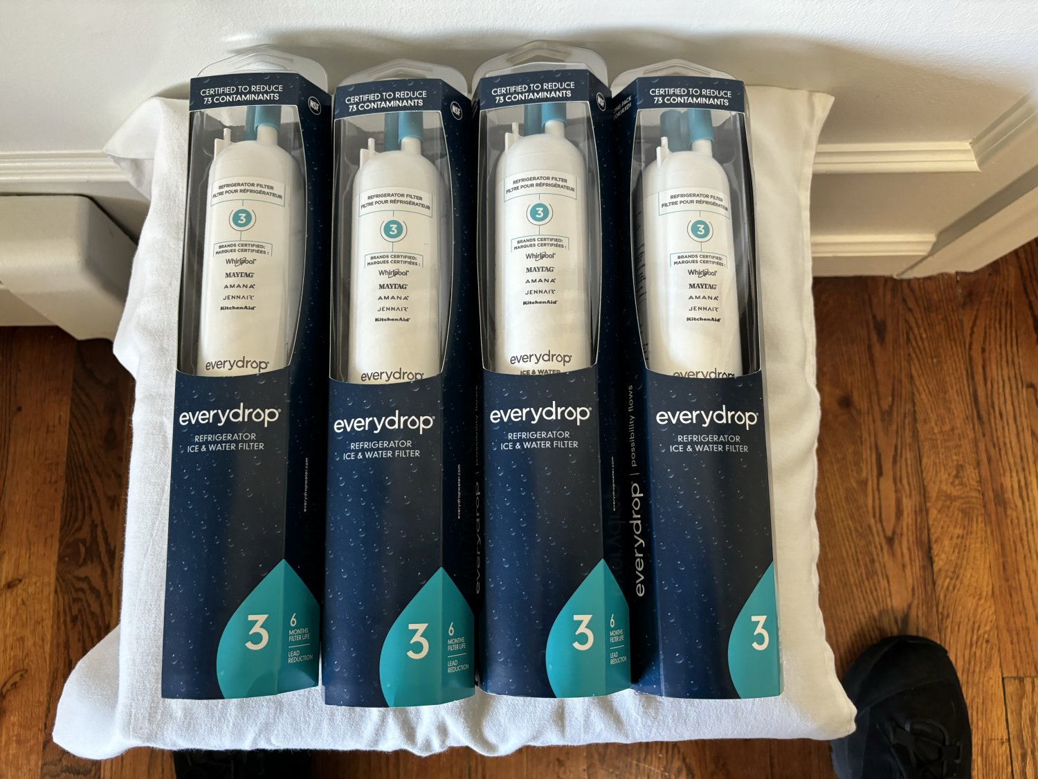Everydrop by Whirlpool Ice and Water Refrigerator Filter 3 EDR3RXD1, 4 Pack