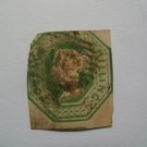 One Shilling Embossed Stamp 1847 Queen Victoria