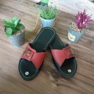 Slippers Black leather for girls