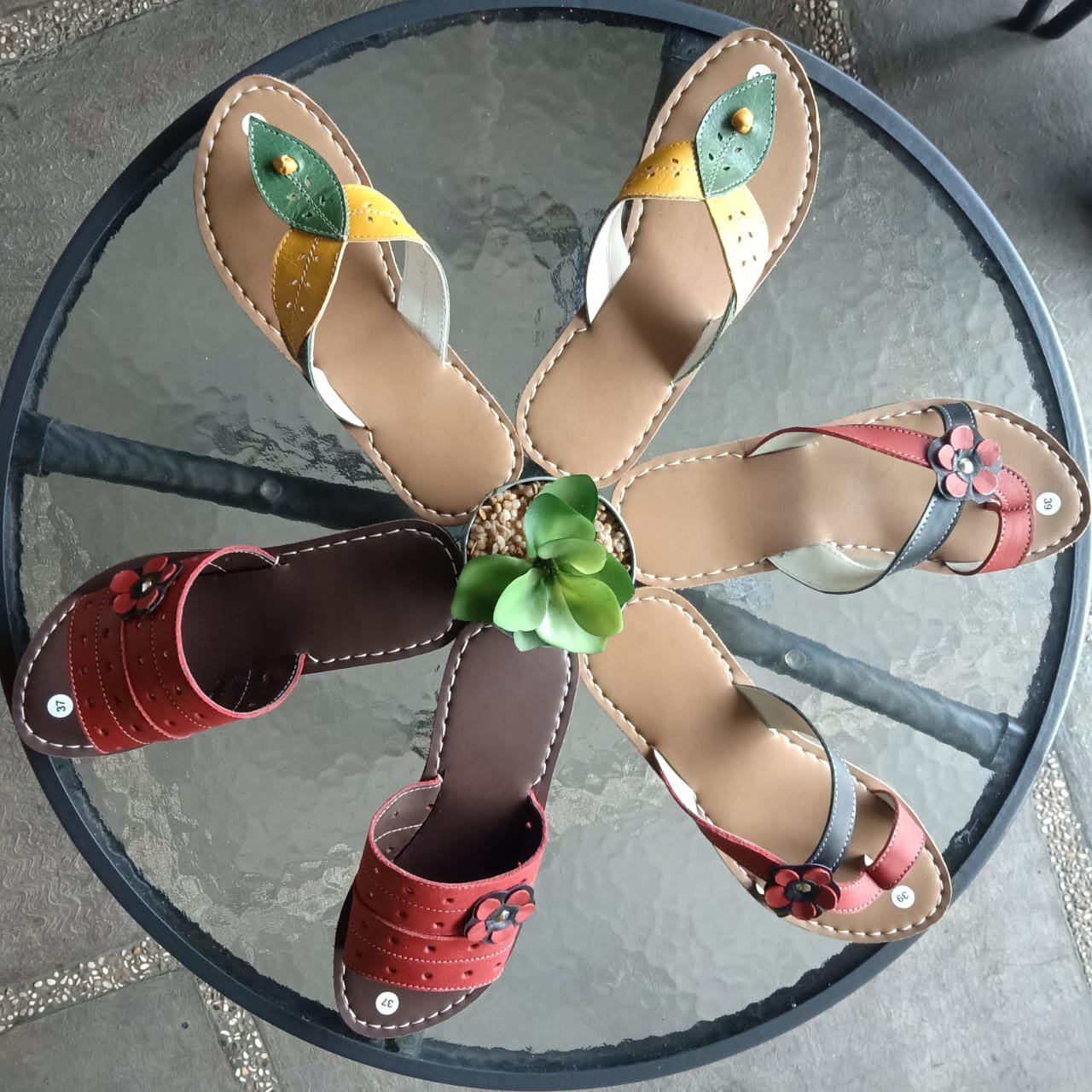 Slippers leather for girls