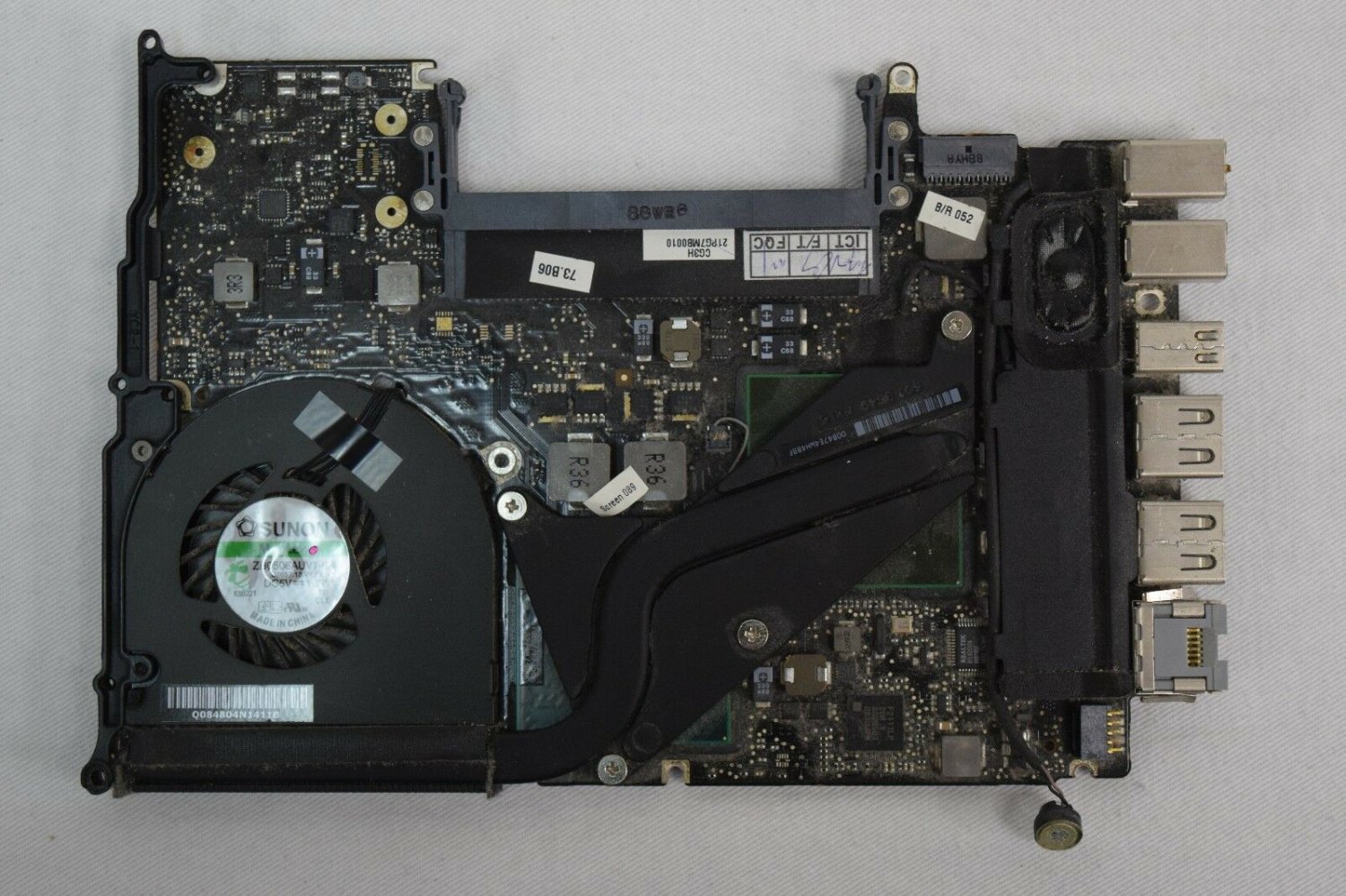Apple MacBook A1278 2008 Motherboard, Intel Core 2 Duo @ 2.0GHz, NVIDIA 9400M