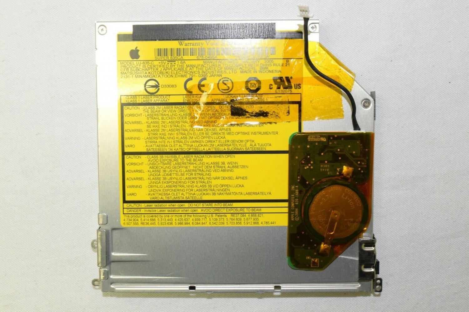Apple PowerBook Optical Drive, UJ-835-C, Super 835CA, 678-0495A