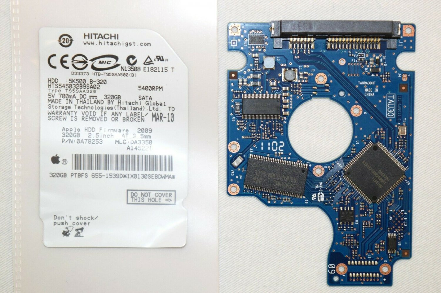 Hitachi HTS545032B9SA02, PCB Hard Drive Controller Board, P/N 2200A9016101