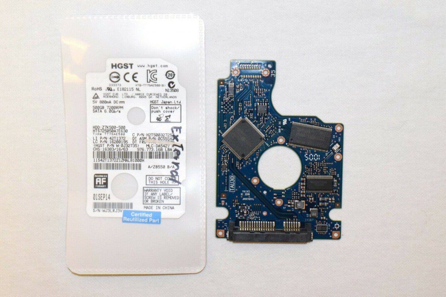 Hitachi HTS725050A7E630 PCB Hard Drive Controller Board, P/N 1100A9016101