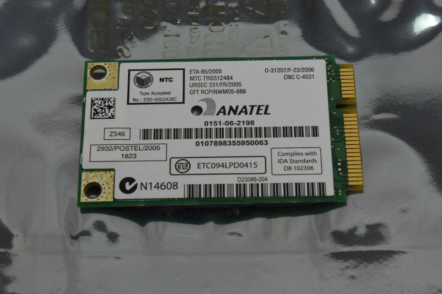 Intel Wireless Wifi Card Mini PCIe Card (WM3945ABG MOW1)