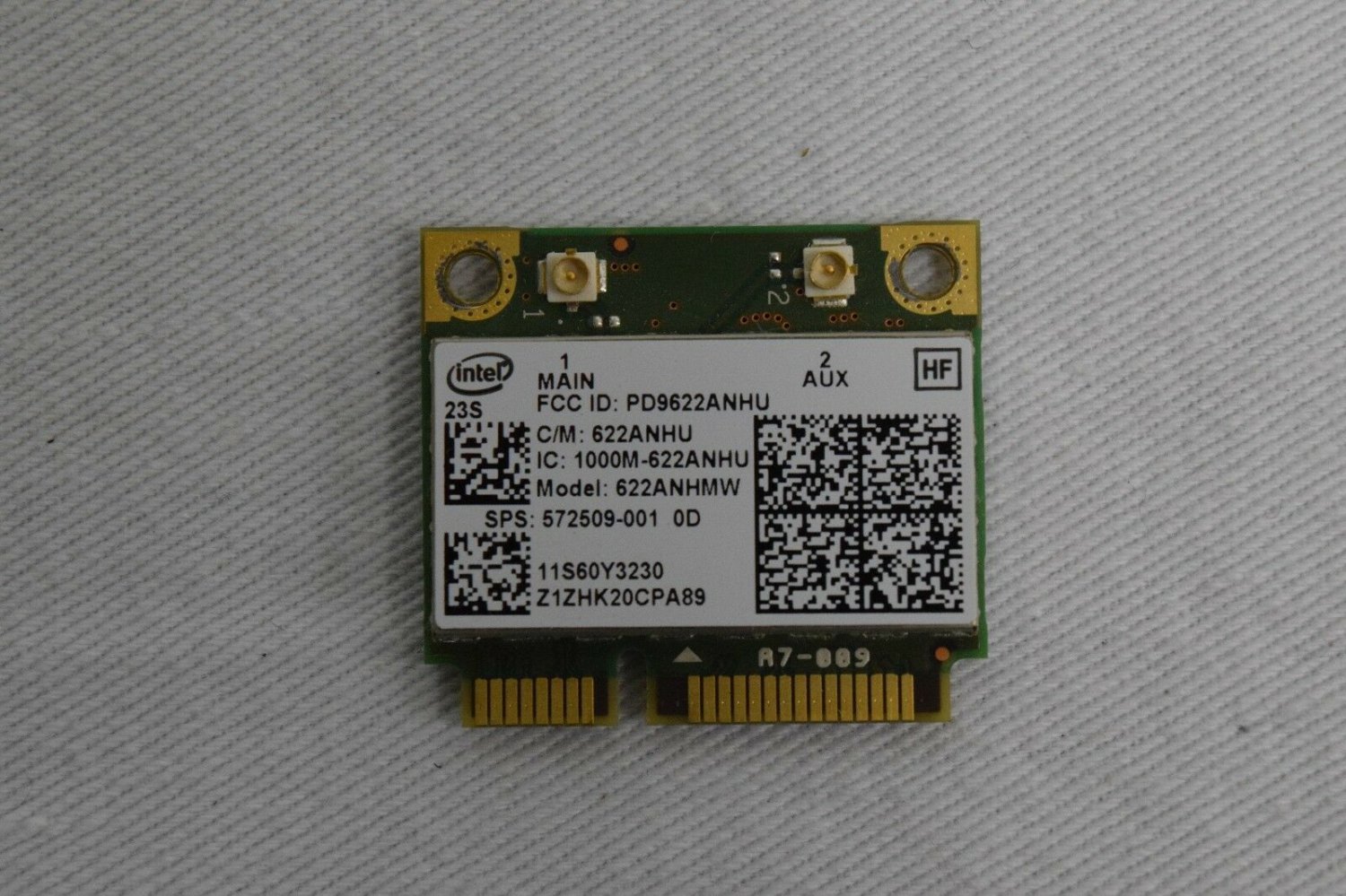 Intel 6200 622ANHMW AGN 802.11n Wireless Half Mini Card