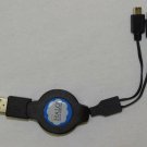 Halo USB A to Dual Micro USB B Retractable Cable