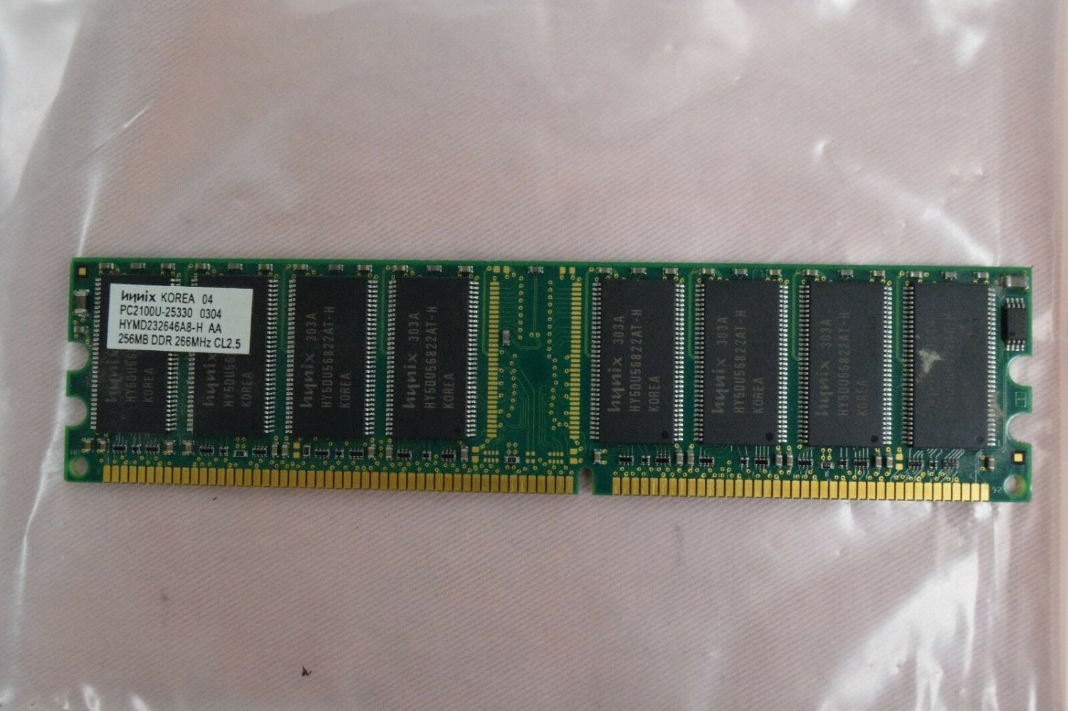 Hynix DDR SDRAM 512MB (1 X 256MB) PC-2100 266MHz (PC2100U-25330) Tested Working