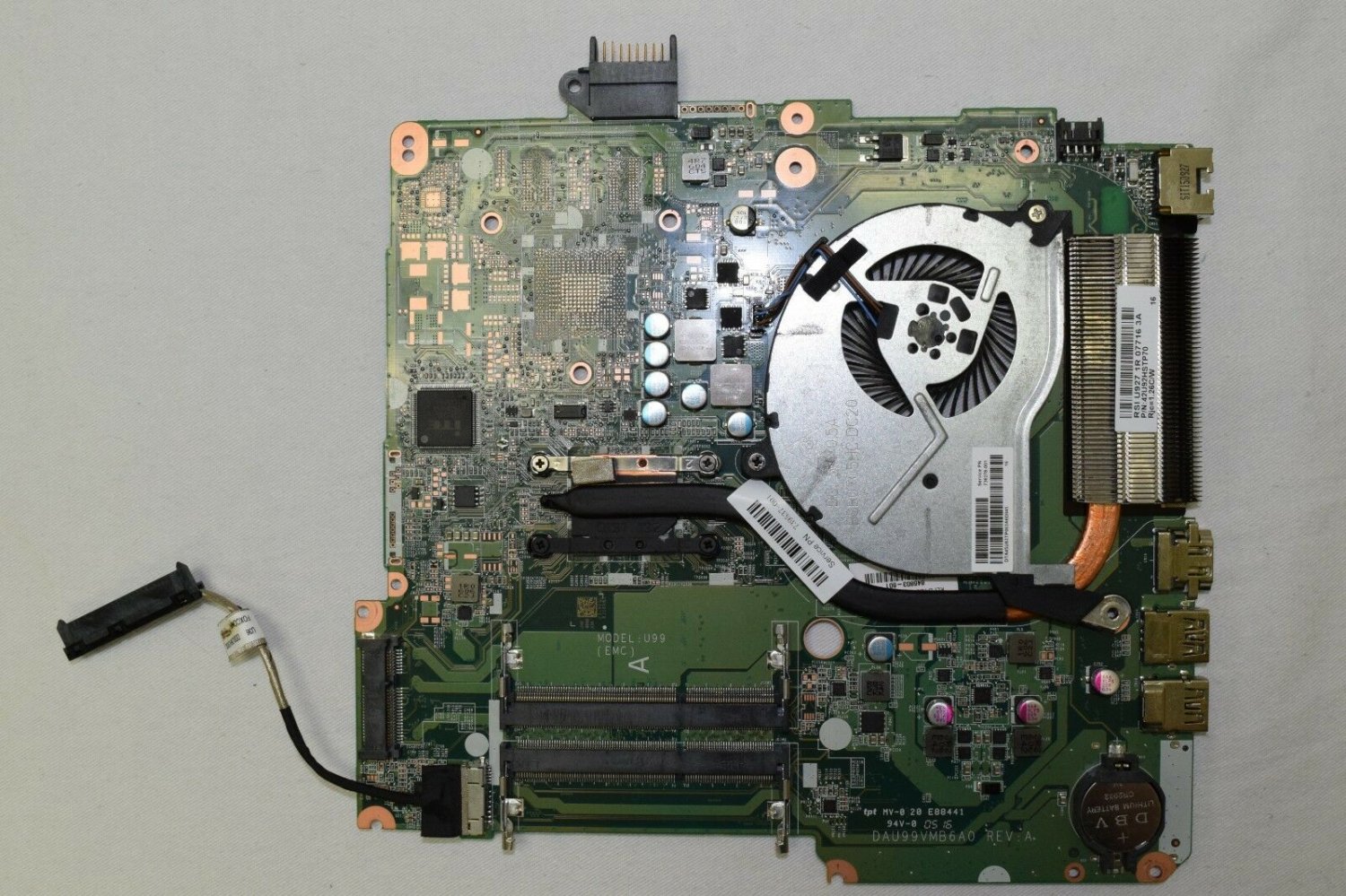 HP 15-F233WM Motherboard, AS IS, Intel Celeron N3050 @ 1.6GHz