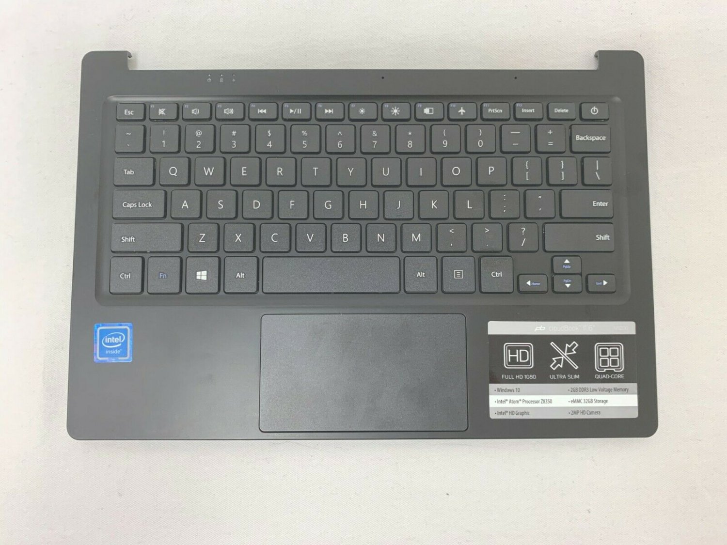Packard Bell Cloudbook N11200 Palmrest, Keyboard, Touchpad