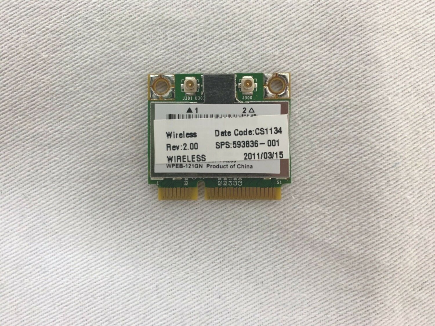HP Notebook 625 (XU005UT) Wireless Card 593836-001