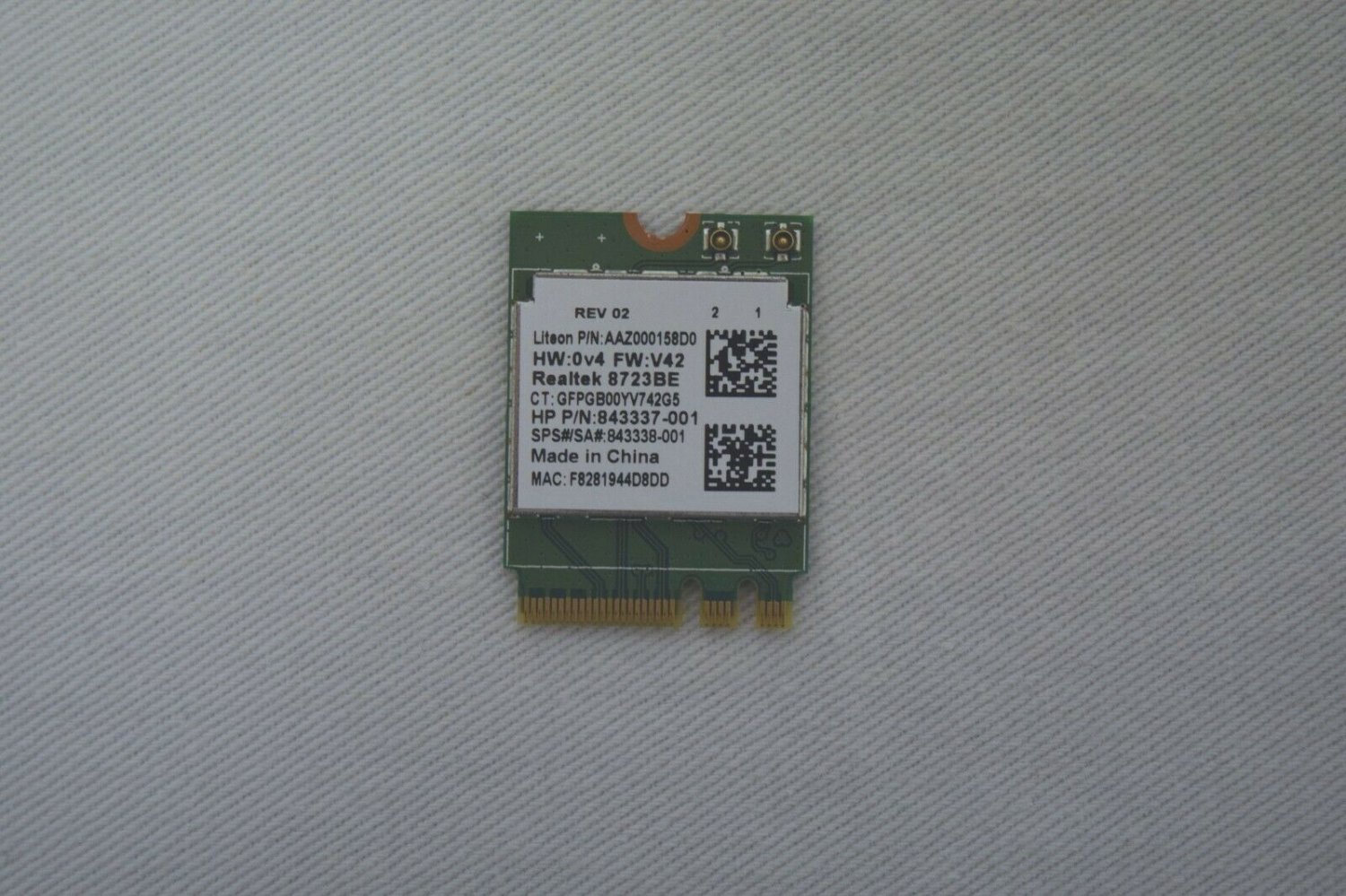 HP Notebook 15-BA083NR WiFi Bluetooth Card, 843337-001