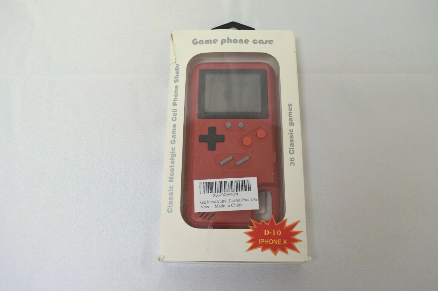 Classic Nostalgic Gameboy Phone Case for iPhone X/XS - Red
