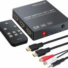 PROZOR 4K HDMI Switch 5 In 1 Out HDMI Switch with Audio Extractor