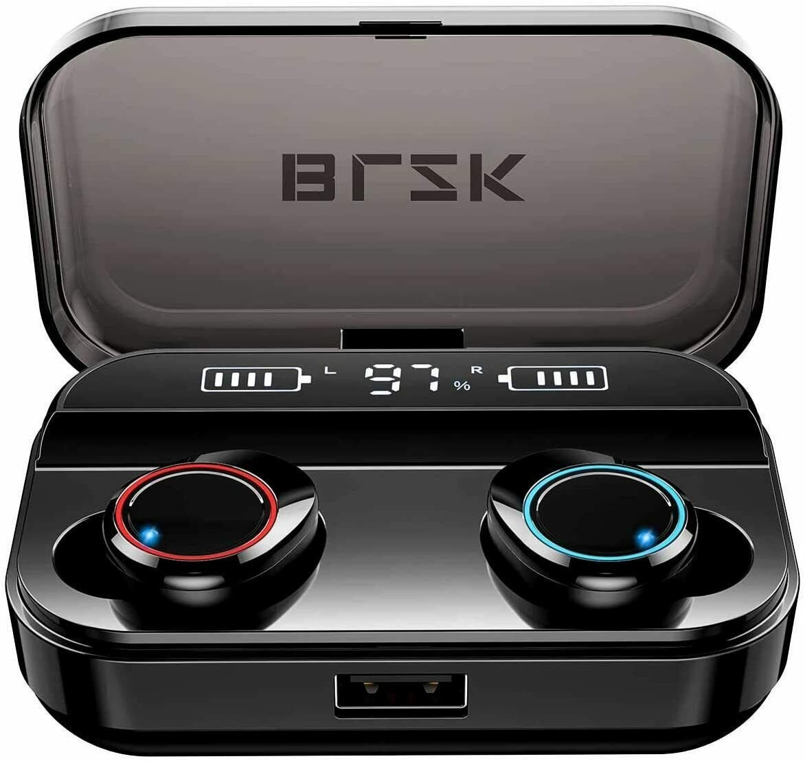 BLZK Wireless Earbuds, 3D Stereo Sound, Built-in Microphone, LED Digital Display