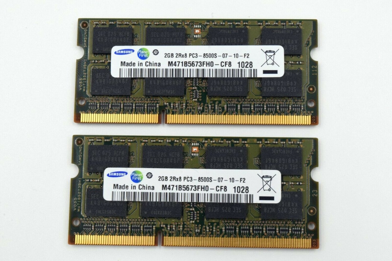 4GB (2x2GB) PC3-8500S 2Rx8 SODIMM