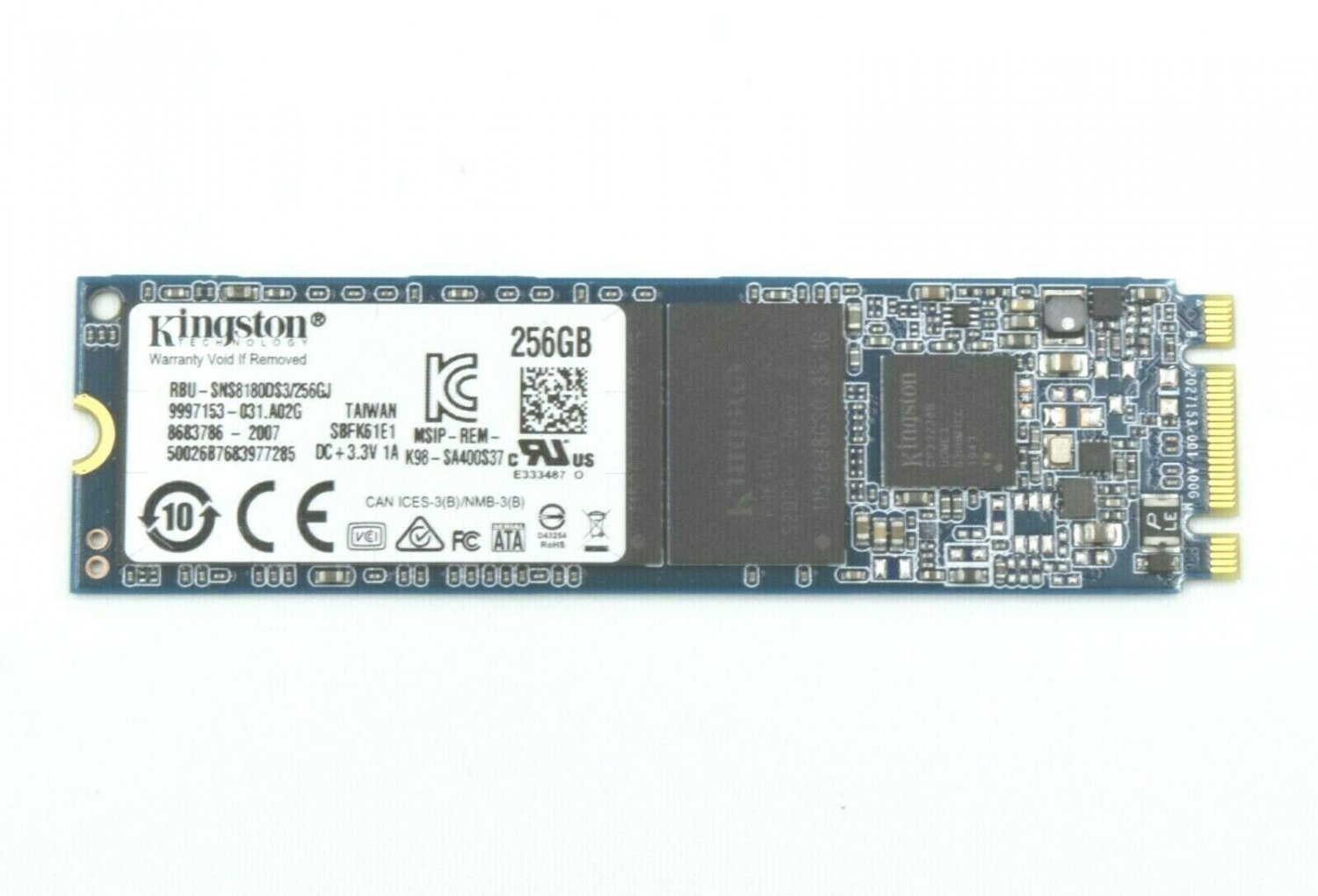 Kingston 256GB SATA M.2 2280 SSD, R8U-SNS8180DS3
