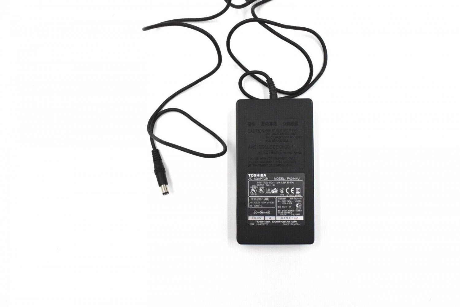 TOSHIBA AC Adaptor Power Supply PA2444U 15V 4A