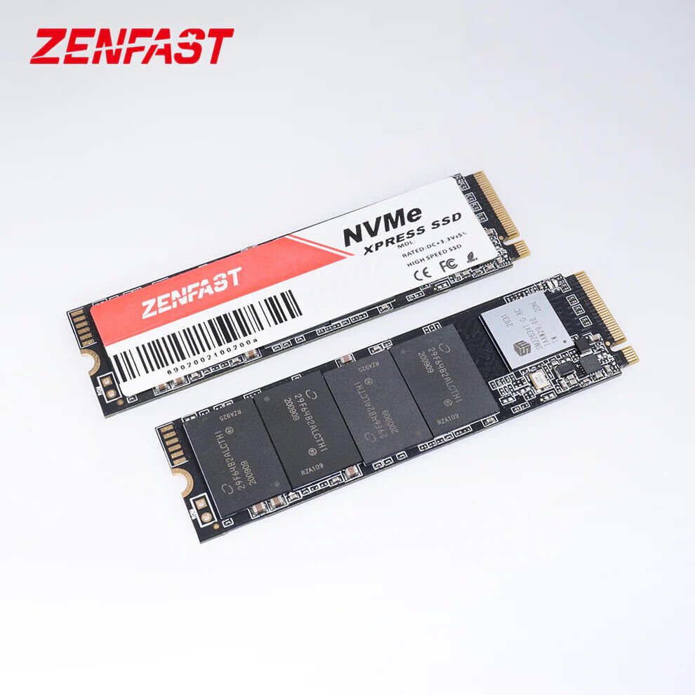 NEW ZenFast M.2 NVME 80mm SSD, 1TB, 512GB, 256GB