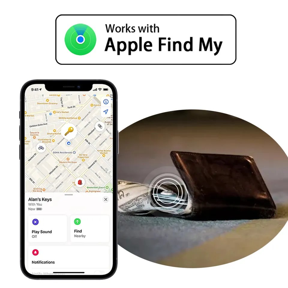 NEW Bluetooth Smart Tracker Tag, Apple Find-My Compatible