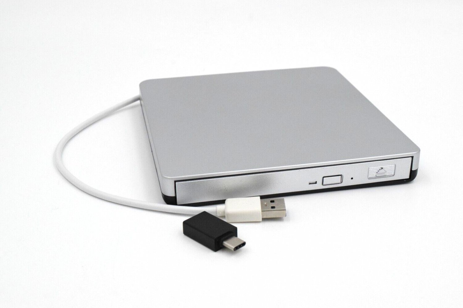 DoHonest Slim Portable Optical Drive, External DVD/CD Drive, USB 2.0 Silver