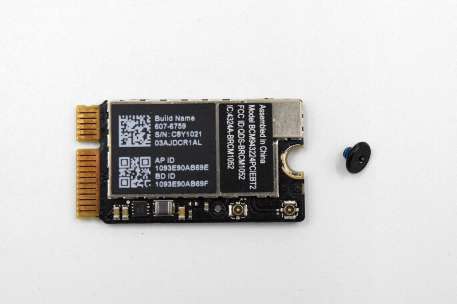 Apple MacBook Air A1369 13" (Late 2010) Bluetooth WiFi AirPort Card