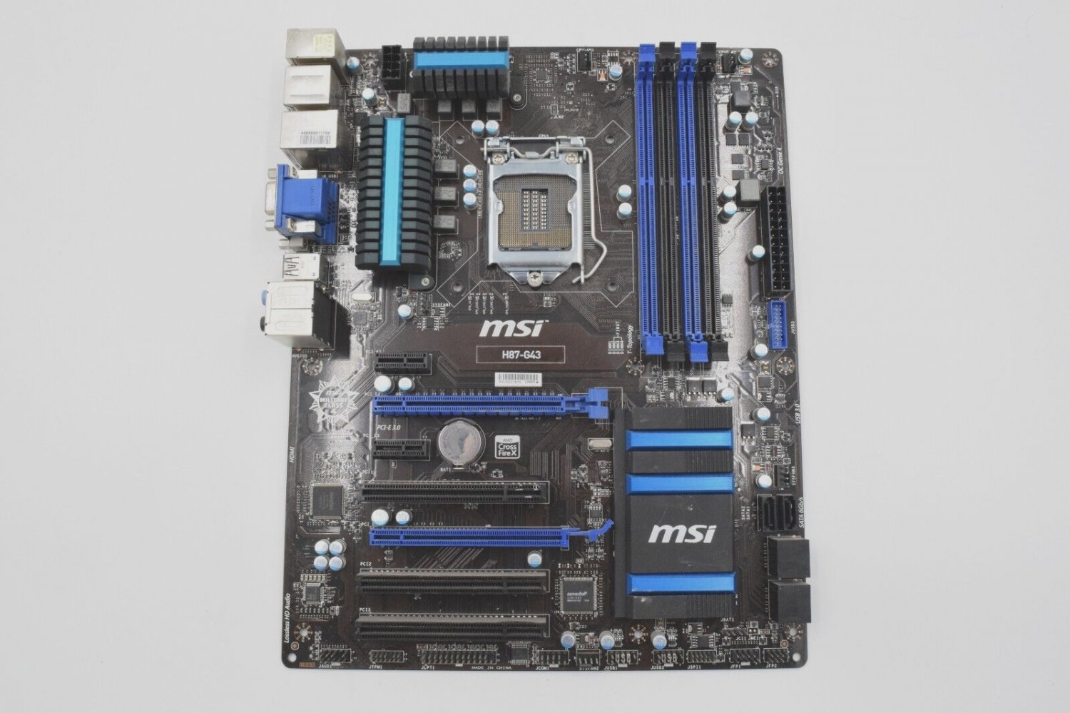 MSI H87-G43 ATX Motherboard, LGA 1150 Socket, DDR3 Memory Slots