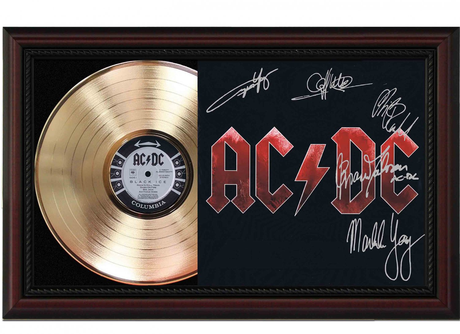 AC/DC "Black Ice" Framed Record Display.