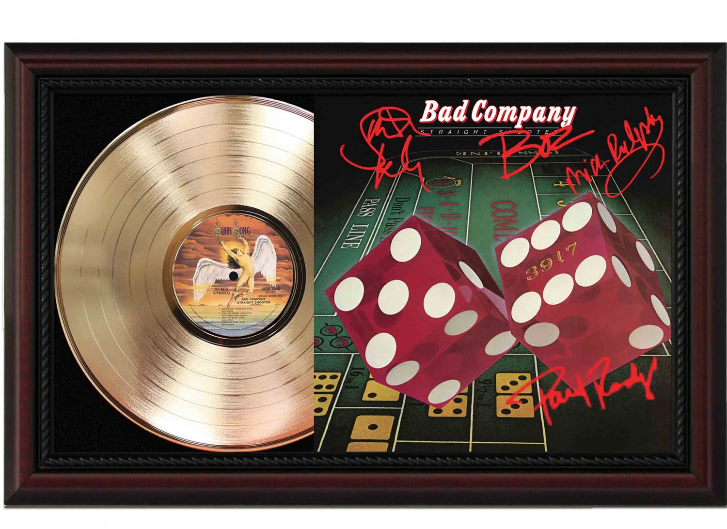 BAD COMPANY "Straight Shooter" Framed Record Display.