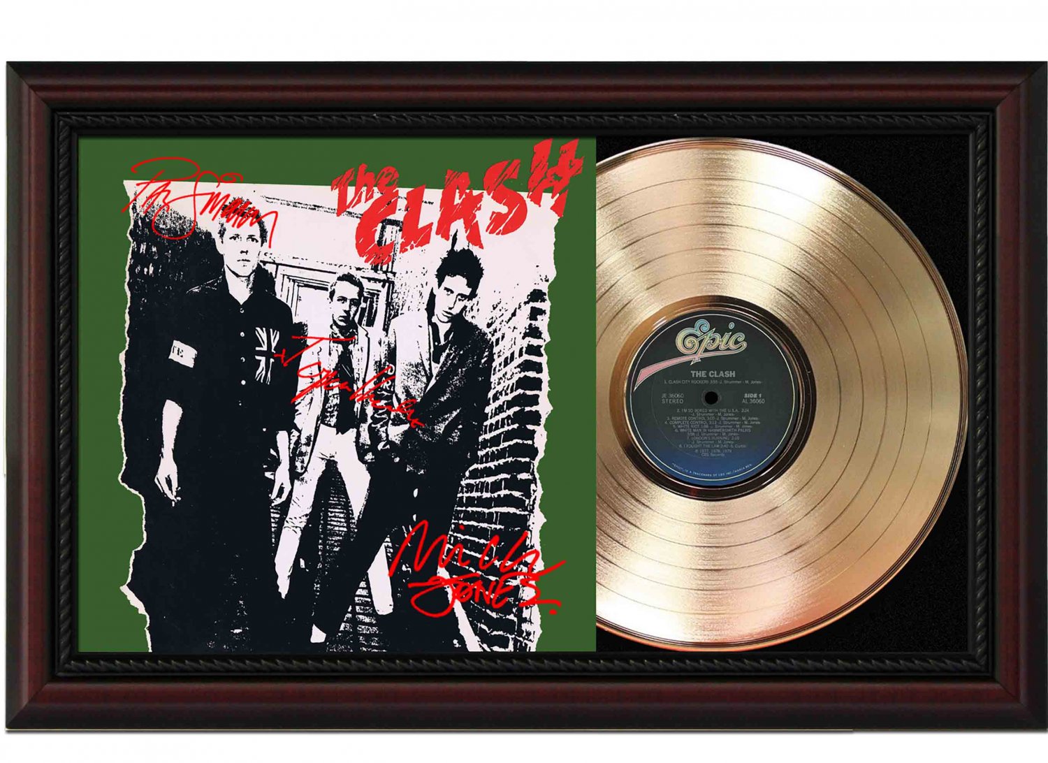 THE CLASH Framed Record Display.