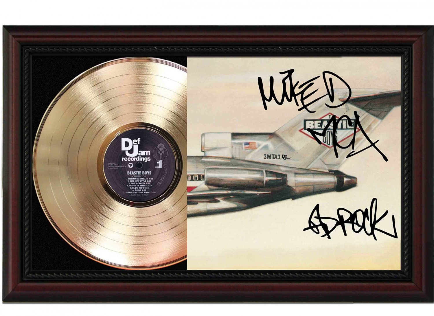 BEASTIE BOYS "Licensed to Ill" Framed Record Display.