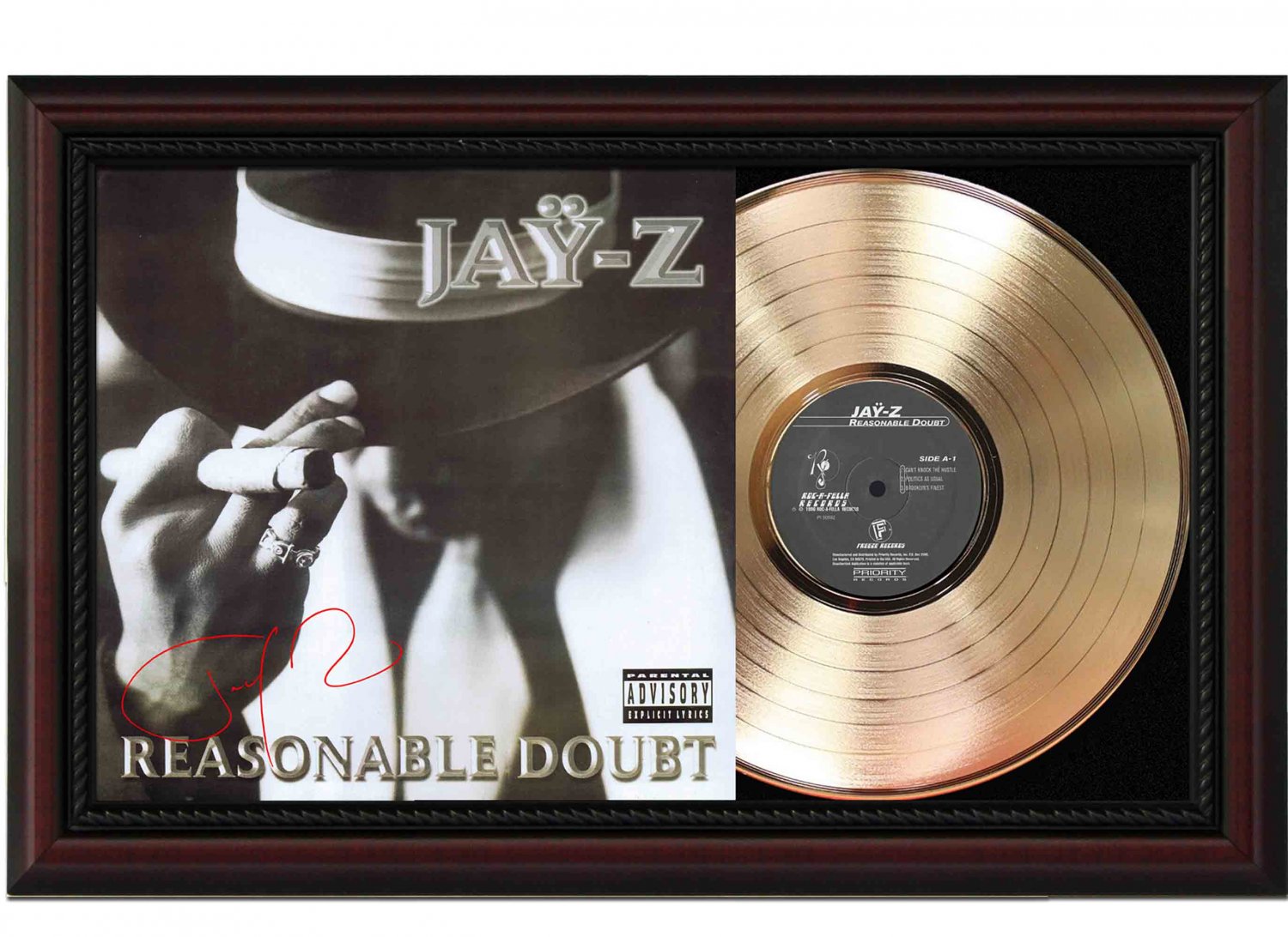 JAY-Z "Reasonable Doubt" Framed Record Display.