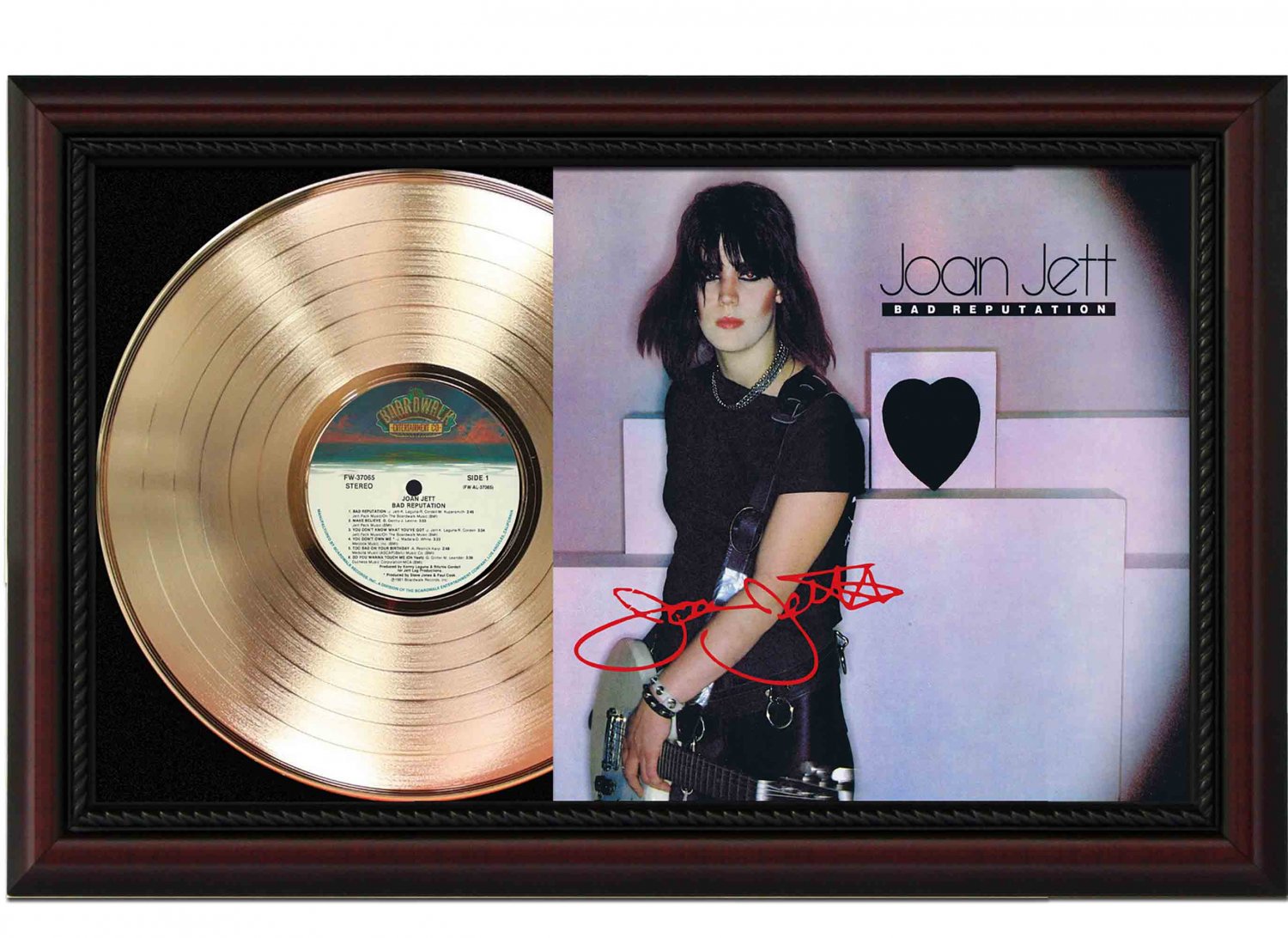 JOAN JETT "Bad Reputation" Framed Record Display.