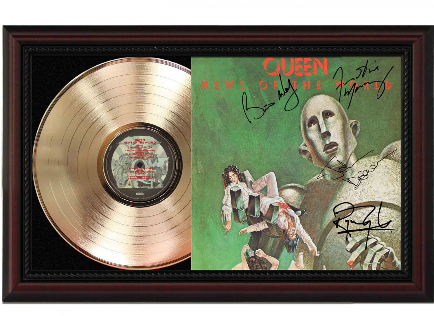Queen  "News of the World"  Framed Record Display.