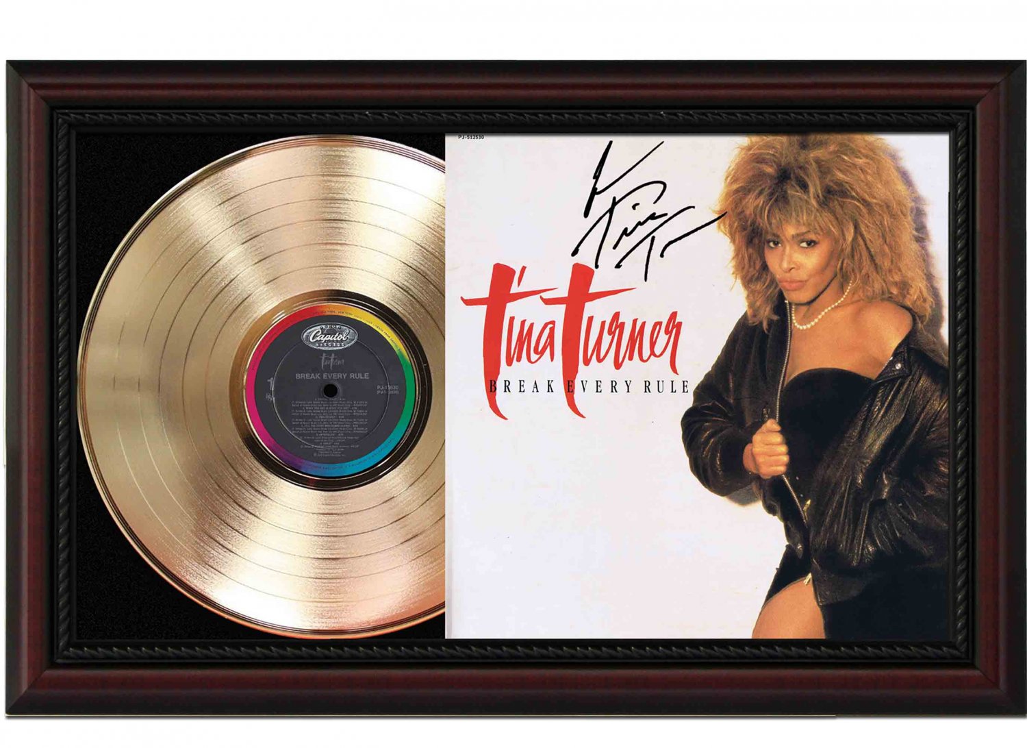 TINA TURNER "Break Every Rule" Framed Record Display.