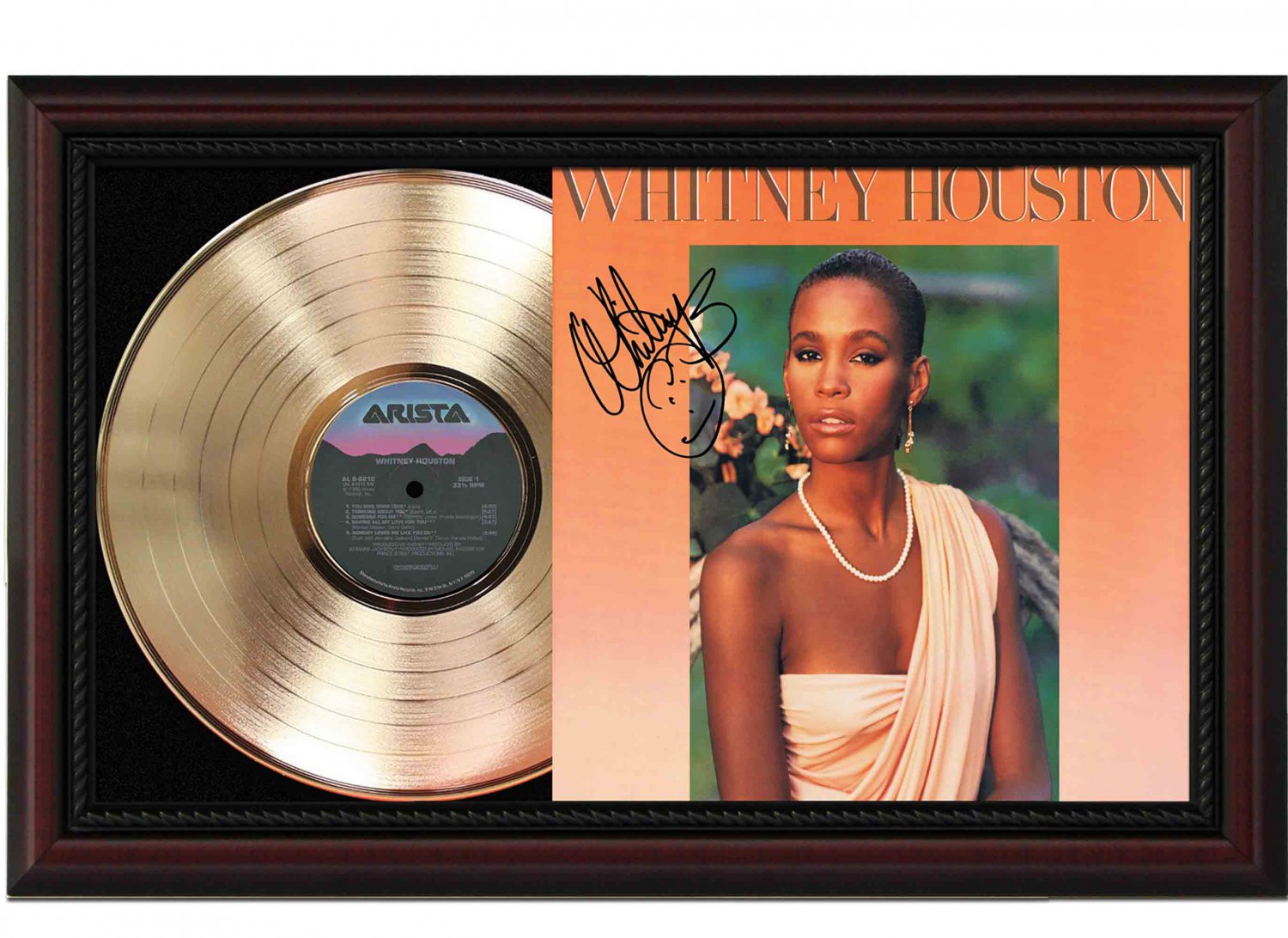 WHITNEY HOUSTON Framed Record Display.
