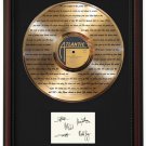ACDC " For Those About to Rock" Cherry Wood Gold LP Record Framed Etched Signature Display