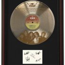 AEROSMITH "Dream On" Cherry Wood Gold LP Record Framed Etched Signature Display