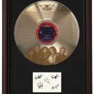 AEROSMITH "I Don't Want to Miss a Thing" Cherry Wood Gold LP Record Framed Etched Signature Display