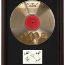 AEROSMITH "Walk This Way" Cherry Wood Gold LP Record Framed Etched Signature Display