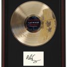 ALICE COOPER "I’ll Bite Your Face Off" Cherry Wood Gold LP Record Framed Etched Signature Display