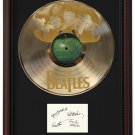 BEATLES "Abbey Road" Cherry Wood Gold LP Record Framed Etched Signature Display