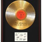 BRUCE SPRINGSTEEN "Born in the U.S.A." Cherry Wood Gold LP Record Framed Etched Signature Display