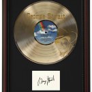 GEORGE STRAIT "Beyond the Blue Neon"  Cherry Wood Gold LP Record Framed Etched Signature Display